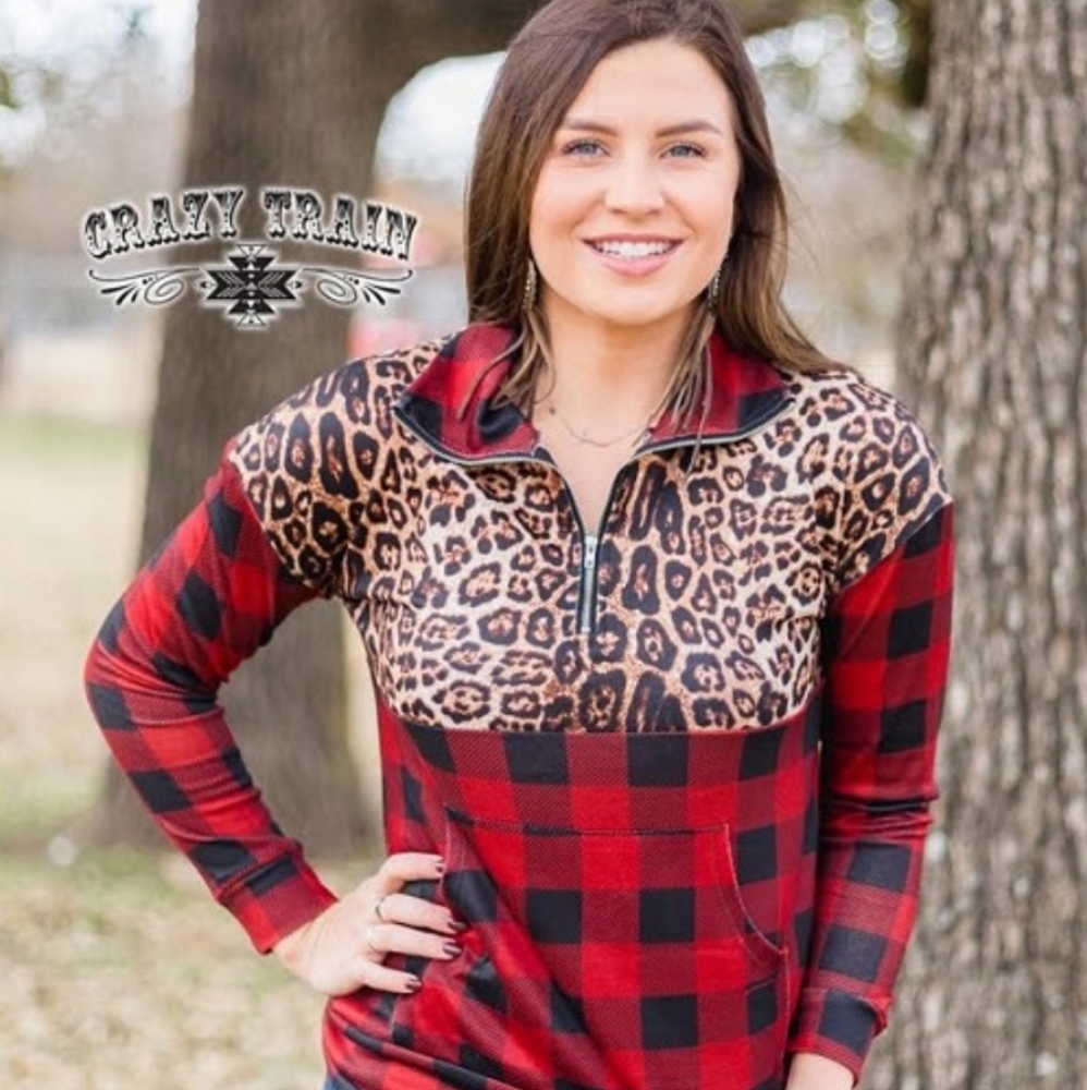 Crazy Train Leopard Jack Pullover